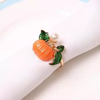 6pcs/lot Halloween pumpkin Napkin rings Metal napkin holder, Table decoration and accessories Christmas home decoration Fashion