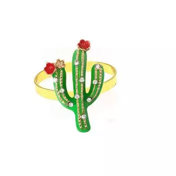 6pcs/lot Simulation cactus napkin ring green plant napkin ring mouth cloth ring wedding table decoration