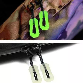 6Pcs Luminous Zipper Pull Rope Anti-lost Backpack Clothes Jackets Slider Glow in The Dark Zipper Head DIY Repair Kit Sewing Tool античная латунь