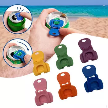 6Pcs Manual Beverage Can Opener Leakproof Cans Top Tool Kitchen Portable