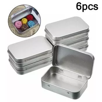 6Pcs Metal Box For Store Tiny Things Lip Balms Lip Gloss Mini Candles Cosmetics Sugar Candy Jewelry Cookies Box CHINA