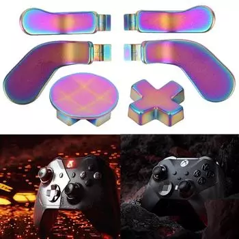 6pcs Metal Controller Accessories with 4 Paddles 2 D-pad Accessories Parts Controller Component Set for Xbox One Elite Series 2 розовый