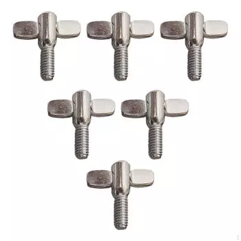 6 шт., металл, винты для барабана, гайки, детали ударных инструментов, сменные аксессуары для крепления барабана