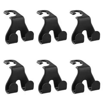 6pcs Multi-functional Car Seat Headrest Hook Concealed Seat Back Hanger Seat Headrest