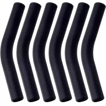 6pcs New High-end Metal Silicone Straw Covers 8mm Outer Diameter Food Grade Rubber Straw Covers Flex Elbow Hydraflow Straw