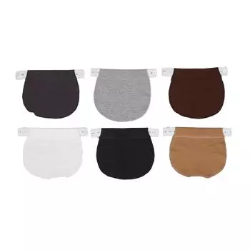 6Pcs Pants Extender Waist Button Cotton Buckle Accessory Set Kit for Dress Waistband