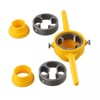 6pcs Pipe Threader 1/2 3/4 1Inch Plumbing PVC Thread Tool Manual Plumbing Screw Die Wrench Water Pipe Plate Teeth Set