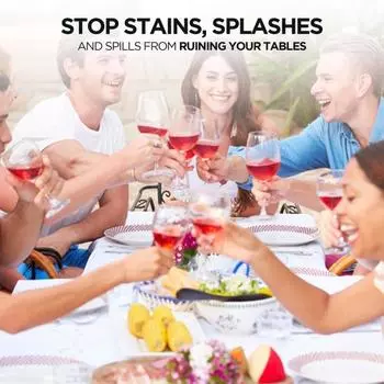 6Pcs Plastic Table Cloth Disposable Waterproof Tablecloth Rectangle Table Cover for Parties Picnics розовый