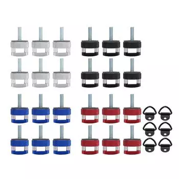 6 шт. быстросъемных винтов с накатанной головкой из стали, алюминиевых заготовок, болтов D-образной формы для жесткой крыши JK JT Black