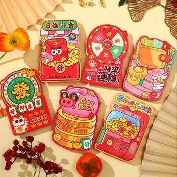 6pcs Red envelope Chinese New Year Lucky Money Bag Spring Festival Red Pockets 2025 Snake Year Hongbao