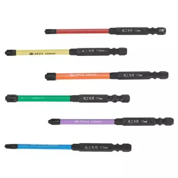 6pcs Screwdriver Bits 110mm Special Cross Screwdriver Bit Set Magnetic Screw Driver Bit FPH FPZ Electrician Driver Power Tools CHINA
