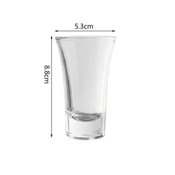 6pcs Set 47ml SGlass Transparent Thick Bottom Bullet Cup Spirits Whiskey Cocktail Vodka Cups Bar Family Gift Liquor Goblet 6pcs