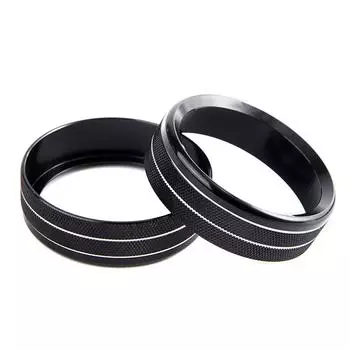 6Pcs/set Air Conditioner & Audio Switch Knob Ring Cover Trim For Ford F150 2016-2018 Car Interior Decoration Accessories чёрный