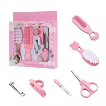 6Pcs/set Baby Care Products Set, Baby Comb Brush Scissors Care Kit, Baby Care
