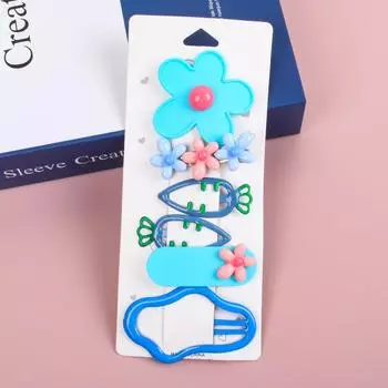 6pcs/set Baby Girls Star Hair Clips Kids Children Lovely Flower Hairpins Hair Barrettes Clips Baby Girls Hair Accessories