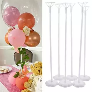 6 шт./компл. держатель для воздушных шаров, подставка для палочки для воздушных шаров, подставка для свадьбы, дня рождения, вечеринки, декора стола, принадлежности для детского душа, аксессуары для воздушных шаров as show