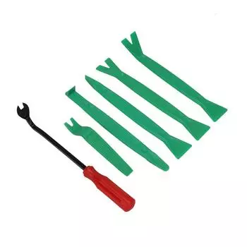 6pcs/set Dashboard Panel Door Car Radio Trim Installation Removal Tools Clip Plier Pry Bars Kit