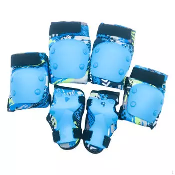 6Pcs/Set Protective Gear Set Wrist Elbow Knee Pads Skate Protection Guard for Teenagers Riding