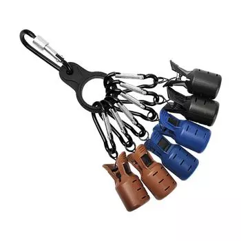 6Pcs/Set Squid Jig Bait Protector Fishing Hook Cover with Carabiner Fishing Lure Protective Caps Fishing Hook Bonnets B