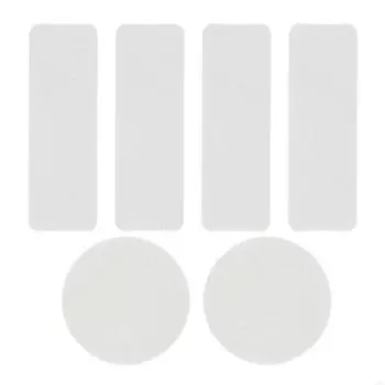 6Pcs Shoe Repair Patches Adhesive Sneaker Repair Patches Square Round Shoe Hole Prevention Repair Patches Easy Use белый