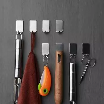 6pcs Sticky Self Adhesive Hanger Utility Stick on Wall Hooks rotundity Heavy Duty Hooks Towel square