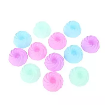 6 шт. силиконовых формочек для кексов в форме завитка, антипригарные многоразовые формы для выпечки, кексов, пудингов, кондитерских изделий