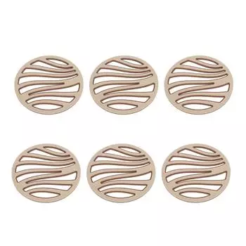 6pcs Trivet Mat Stylish Insulated Heat Resistant Silicone PP Anti Slip Anti Scald Desktop Hot Pot Pa