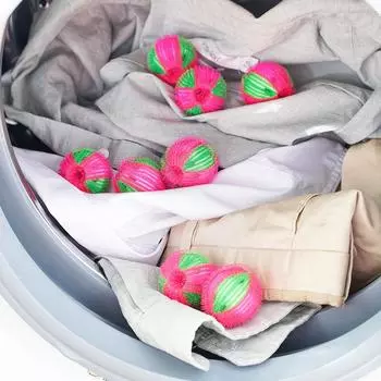 6Pcs Washing Machine Filter Floating Lint Hair Removal Catcher Reusable Dirty Collection Cleaning Ball Removal Suction Ball