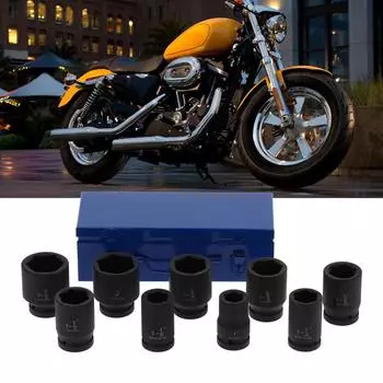 6Point Socket Socket Wrench Tool 6Point Wrench Socket Kit High Torsion Portable Auto Car Hand Tool