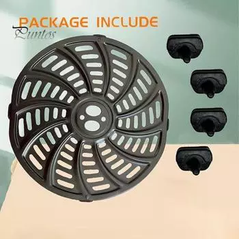 6QT Air Fryer Crisping Fort, антипригарное покрытие Air Fryer, сковорода-гриль, подставка для хрустящей тарелки, подставка, полка, решетка для Gourmia GAF698/GAF686 Air Fryers чёрный