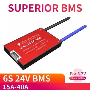 6S 24V 15A-40A 18650 Плата защиты литиевой батареи с одинаковым портом и балансом 6S 24V 15A