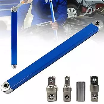 6Sets Professional Zero Offset Extension Wrenc Tight Spaces Extension Tool 1/2 in 1/4 in. 3/8 in Auto Repair Tool Home Tool Set 1Set