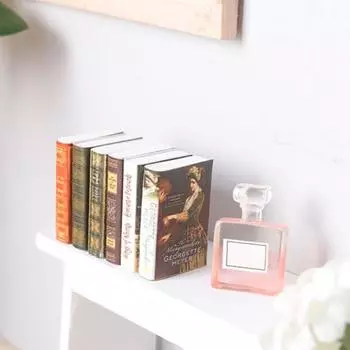 6шт 1:12 миниатюрных деревянных кукольных домиков, винтажная книга, имитация английского комикса, маленькая книга, мини-модель «сделай сам», различные ретро мини-книги