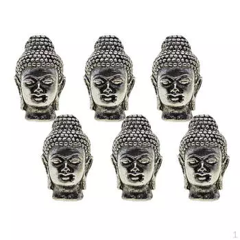 6шт 3D Будда Духовные металлические бусины-разделители для изготовления ювелирных изделий