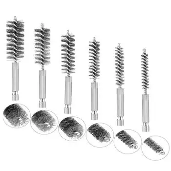 6шт 8/10/12/15/17/19 проволочная трубка машинное оборудование щетка очиститель ржавчины мойка для обработки автомобильного производства