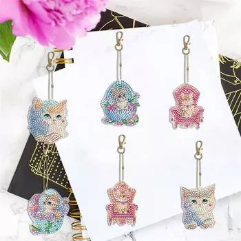 6шт алмазная живопись искусство брелок кулон подсолнух пчела двухсторонняя корона специальная форма для дня рождения ремесло домашний декор вечеринки