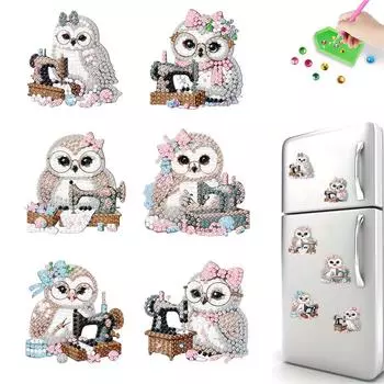 6шт алмазная живопись магнит на холодильник трава юбка животное алмазное искусство магнит на холодильник BB026