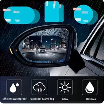 6шт. Автомобильное зеркало заднего вида, водонепроницаемая пленка, HD Nano, антитуманная, против царапин, внутреннее зеркало заднего вида, антибликовая пленка, водонепроницаемая для безопасного вождения