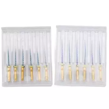 6шт F1 эндодонтические файлы для каналов эластичный металлический портативный нержавеющий набор эндодонтических файлов золотой 0.83in