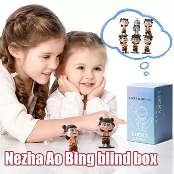 6шт. Фигурка аниме из мультфильма Нэчжа, интересная подарочная фигурка для мальчиков и девочек One Size