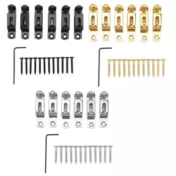 6шт гитарный бридж седло разъемного типа цинковый сплав электрогитара седло замена Black