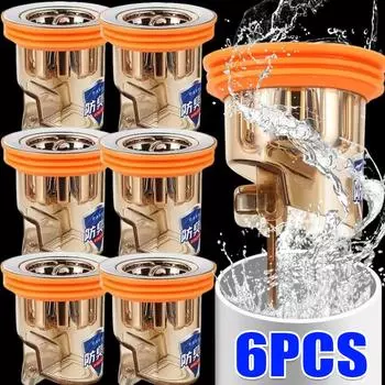 6шт гравитационно-индукционный слив для пола-сердечник для ванной комнаты, антизапах, без запаха, сливная заглушка для кухни, туалета, канализации, дезодорант для пола 1PCS