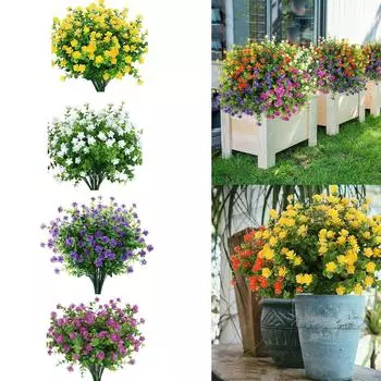 6шт искусственные шелковые цветы 13,5 дюймов для украшения домашнего кухонного свадебного стола One Size