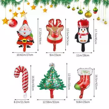 6шт/комплект 16-дюймовых мини-шариков для рождественских подарков, рождественские украшения, рождественские подарочные шары Other