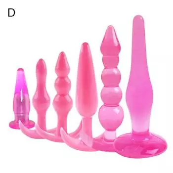 6шт/комплект анальный тренажер комплект анальные пробки пара флирт секс-игрушка массажер простаты A