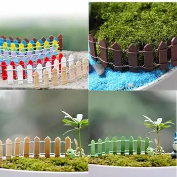6шт ландшафтный декоративный забор небольшой деревянный забор забор из мха садовые принадлежности