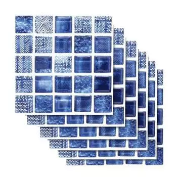 6шт мозаика наклейки наклейки самоклеящиеся стены плитка дома кухня ванная комната декор