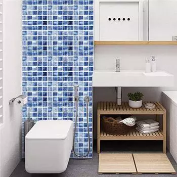 6шт мозаика самоклеящаяся настенная плитка наклейка наклейки домашняя кухня декор для ванной комнаты синий