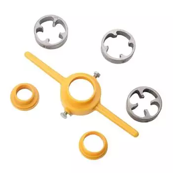 6шт. Набор для нарезания резьбы на пластиковых трубах, трубный резьбонарезной станок, насосы, трубный кран, ручной инструмент для ремонта сантехники