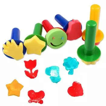 6шт/набор губки кисти для рисования цветов штамп DIY детский рисунок инструмент для рисования 2#